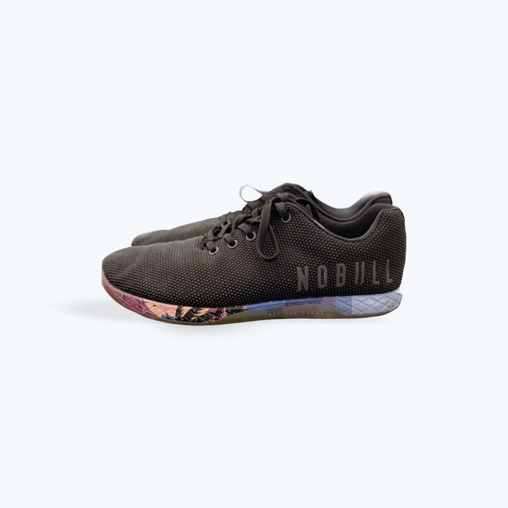 NOBULL Black SuperFabric Sunset‎ Palm Tree Trainers Mens 10 Womens 11.5 Shoes